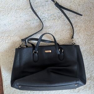 Kate Spade Black Shoulder Bag With Gold Hardware